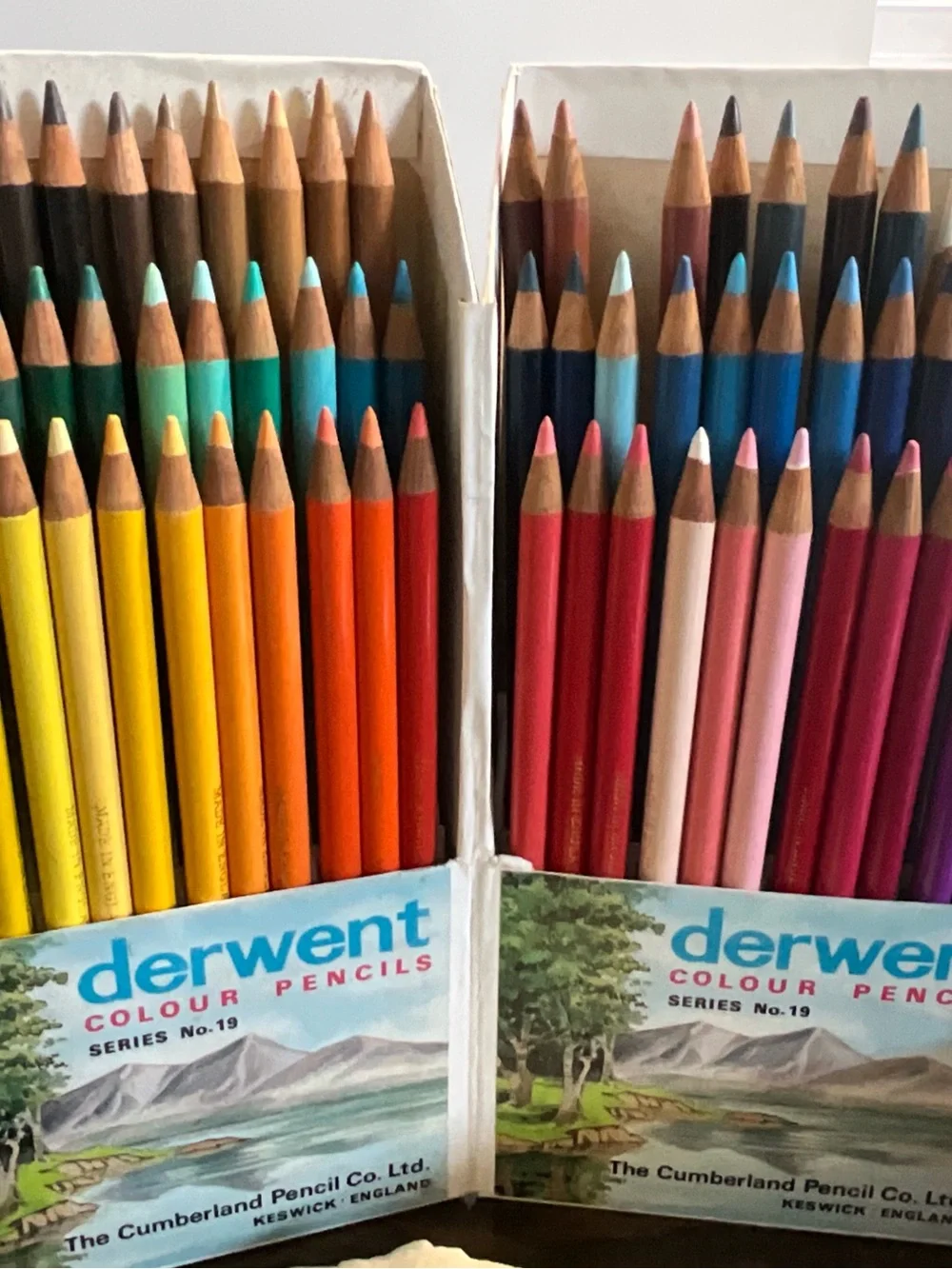 Vintage Derwent Color Pencils 70 Assorted Colors Series No 19